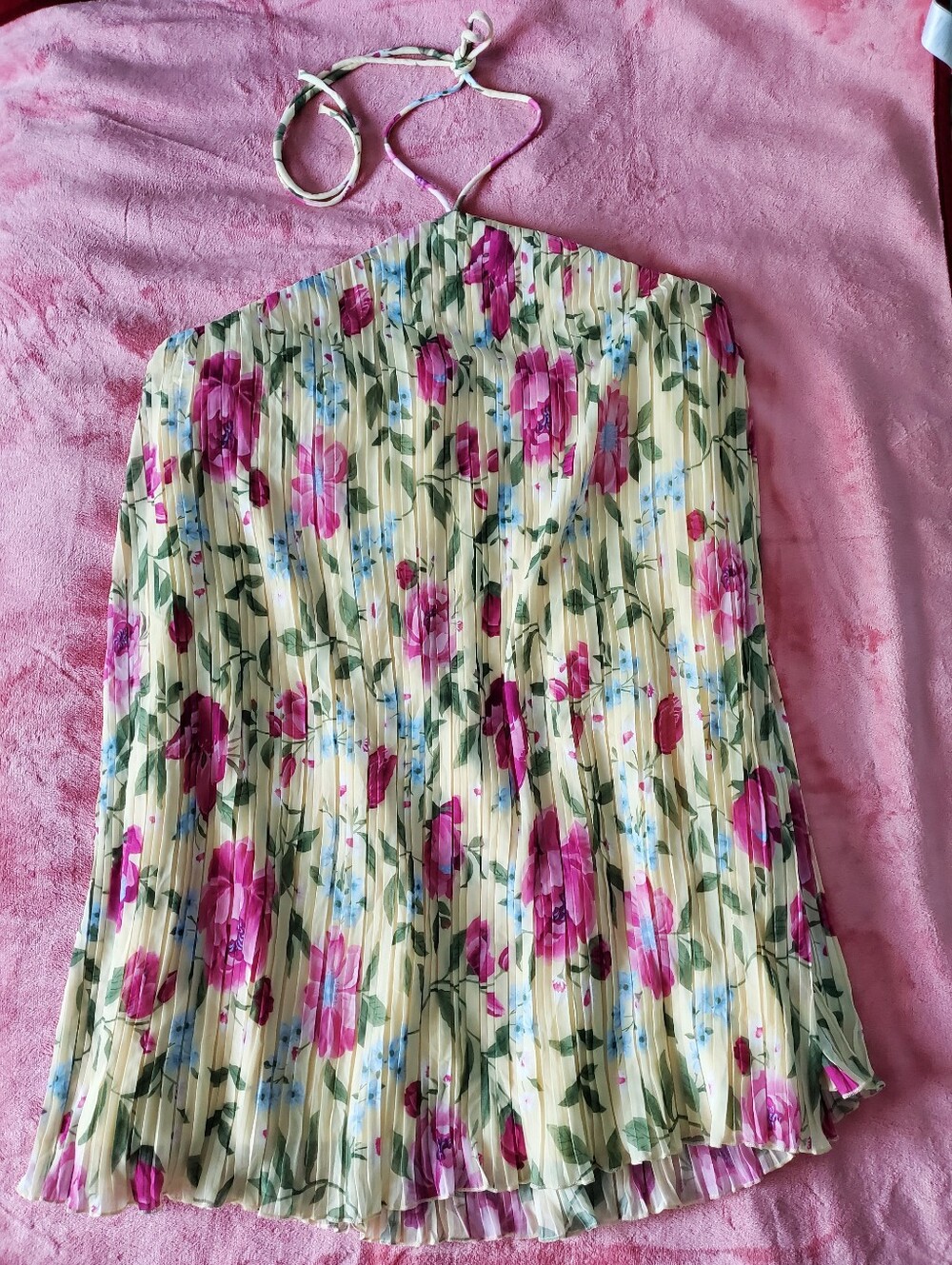 Old Navy Floral Halter Mini Swing Dress